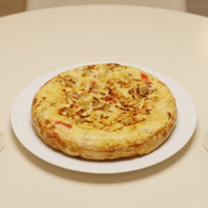 Tortilla de papa con aceitunas verdes y pimientos Doña Carmen